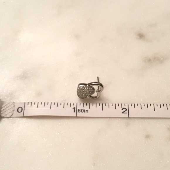 Sterling Silver Cz Heart Earrings - Picture 15 of 16